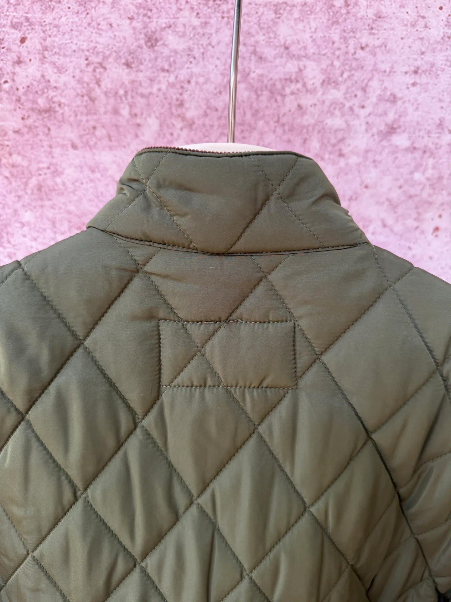 P420 Raff's new diamond-shaped plaid workwear cotton jacket, customized hardware accessories, fine workmanship inside and outside to maintain the original details, simple version, old money style, casual matching, workmanship details restored, diamond-shaped grid stitching inside and outside, fixed, first choice for autumn wear, full of details